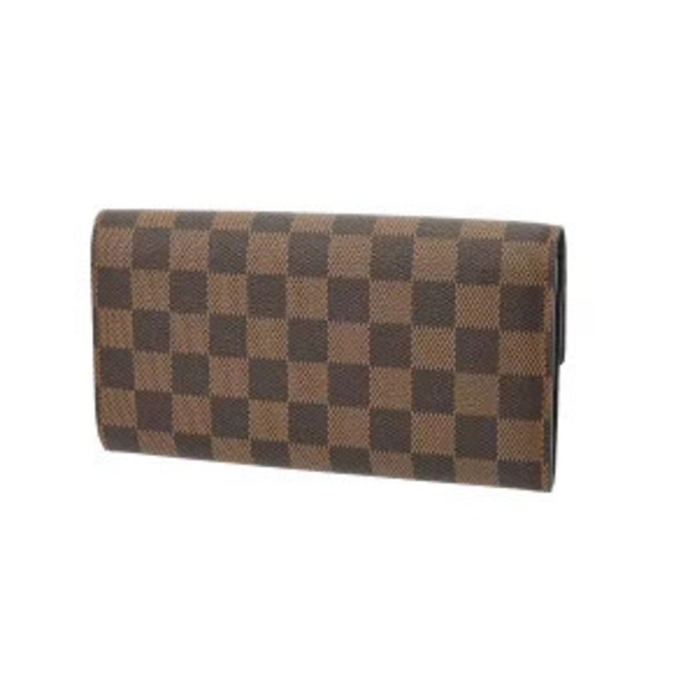 Louis Vuitton Portefeuille Long Damier Wallet Canvas Sarah Brown